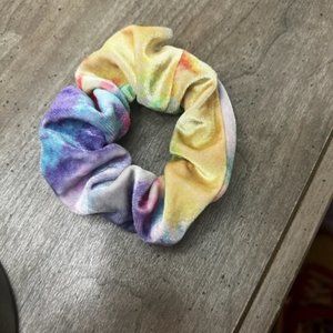 rainbow fun scrunchie tie dye